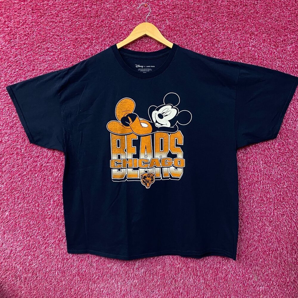 Disney x Junk Food Chicago Bears Mickey Mouse Navy Blue Shirt 2XL